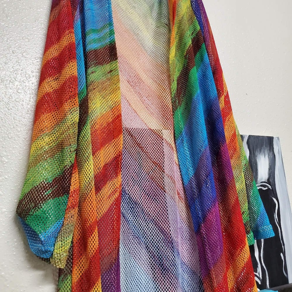 Rainbow swimsuit cover up